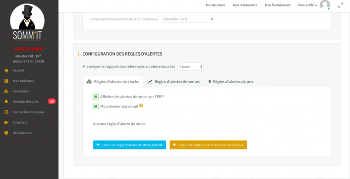 gestion des stocks
