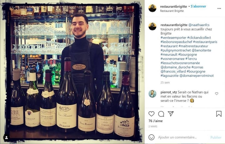 communication sur ses vins